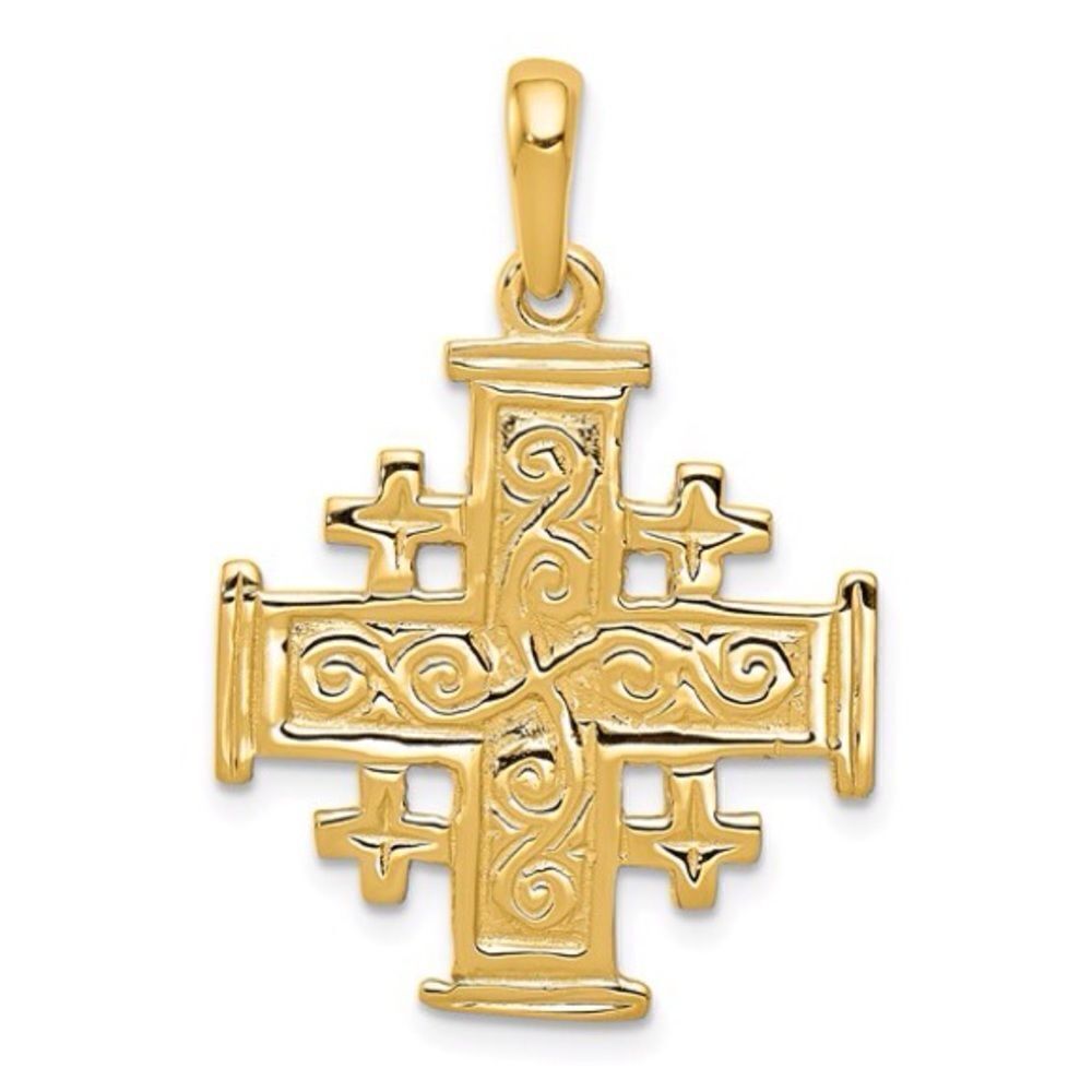 14k Gold Jerusalem Cross
